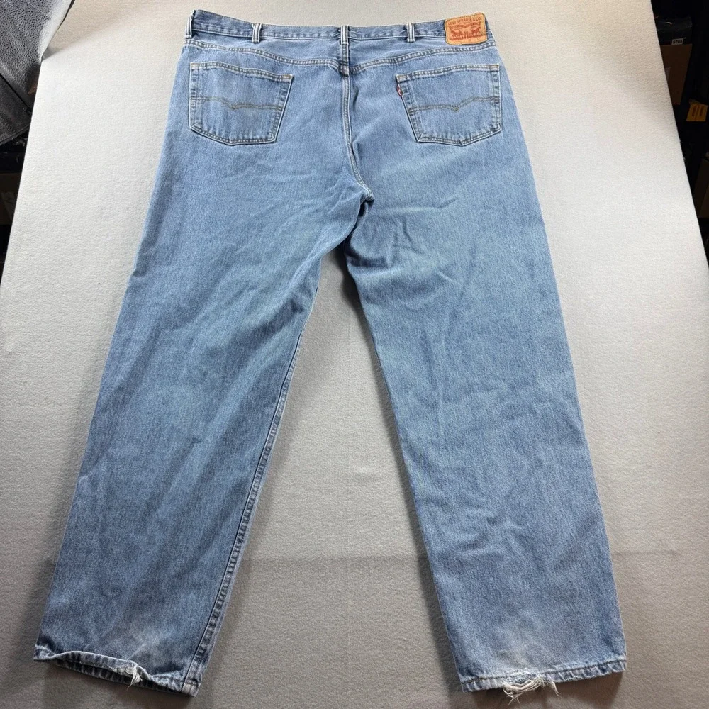 Levi's 550 Jeans Mens 44x33 Blue Relaxed Fit Tapered Leg Denim